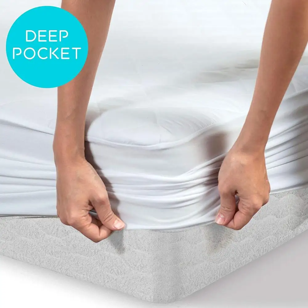 Водонепроницаемое стеганое из микрофибры защитный чехол для матраса полностью оборудованная дополнительный комфорт двойной