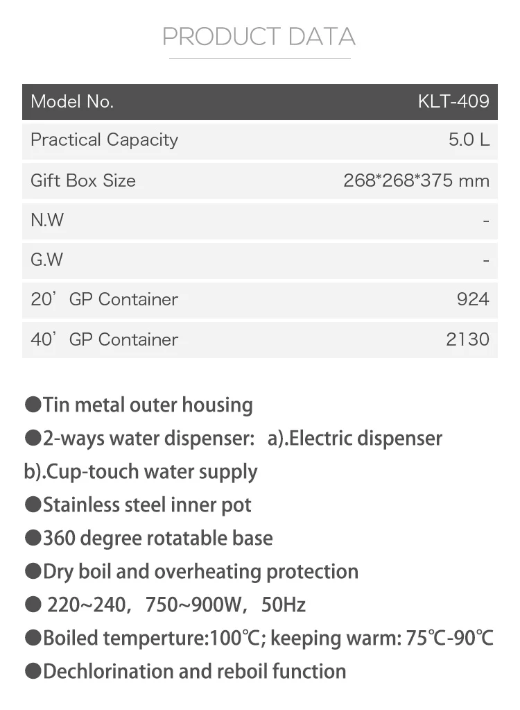 
2.8 Litre Electric Kettle with hot water pot electric Air Pots 