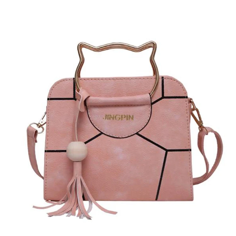 Элегантная женская маленькая сумка через плечо с кисточками в форме кошачьих ушей, сумки-мессенджеры, женская сумка-тоут из искусственной кожи