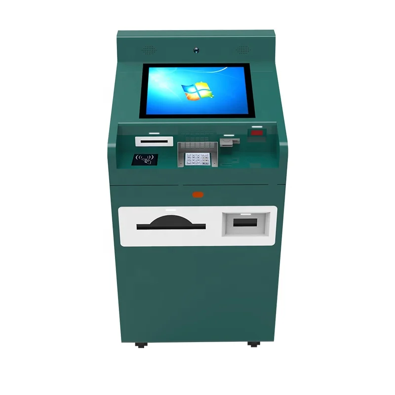 Telecom Self Service Payment Kiosk A4 Document Laser Printing ATM Banking Machine