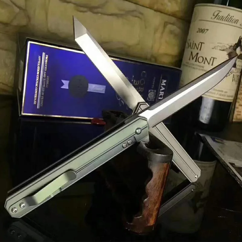 Quartermaster stainless steel D2 blade TC4 titanium alloy handle folding outdoor camping fruit EDC hunting knife kitchen knife