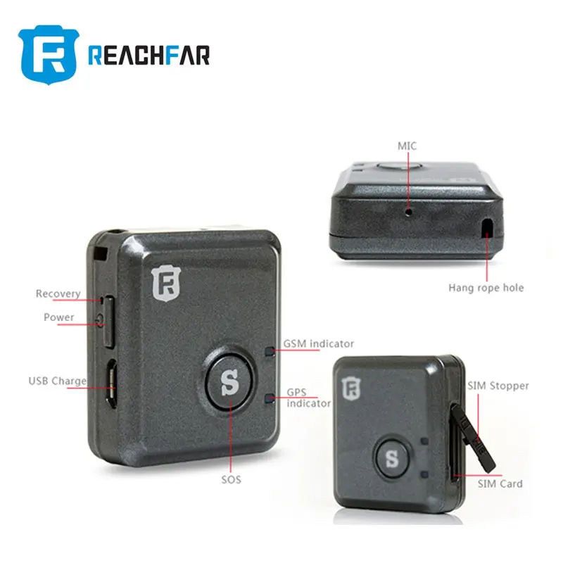 Миры маленький GPS трекер устройство/автомобиль GPS трекер/GPS SMS GPRS трекер автомобиля с SOS