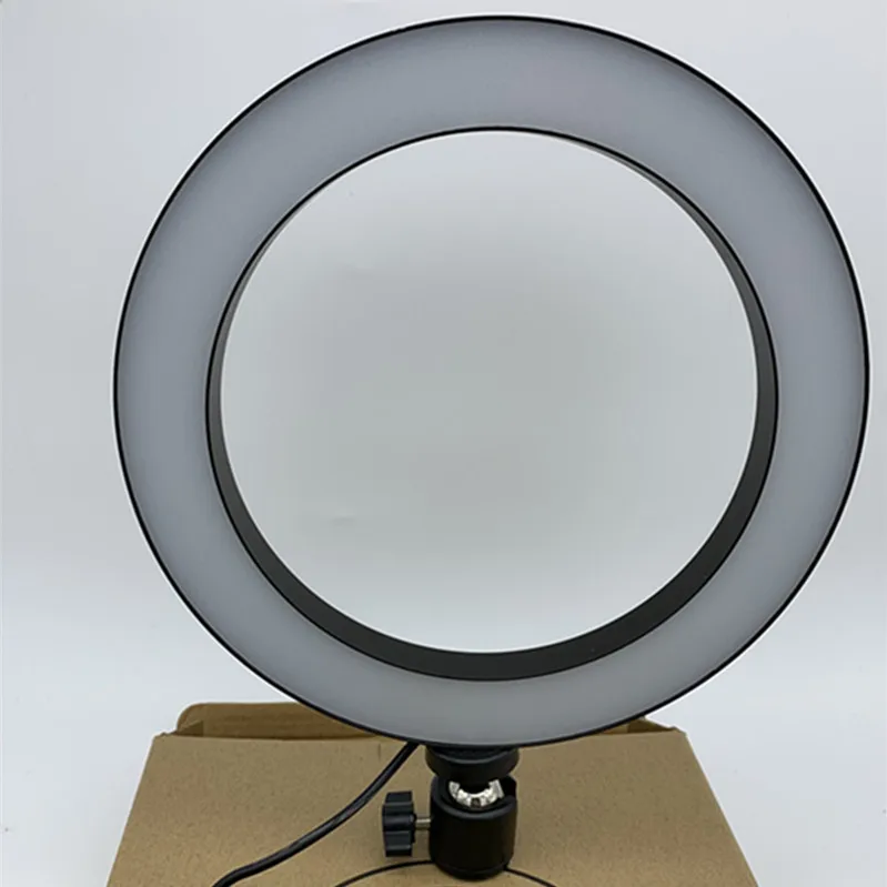 Photo three color optional fill light stand 6 inch bi-color LED ring light portable selfie beauty cell phone led ring