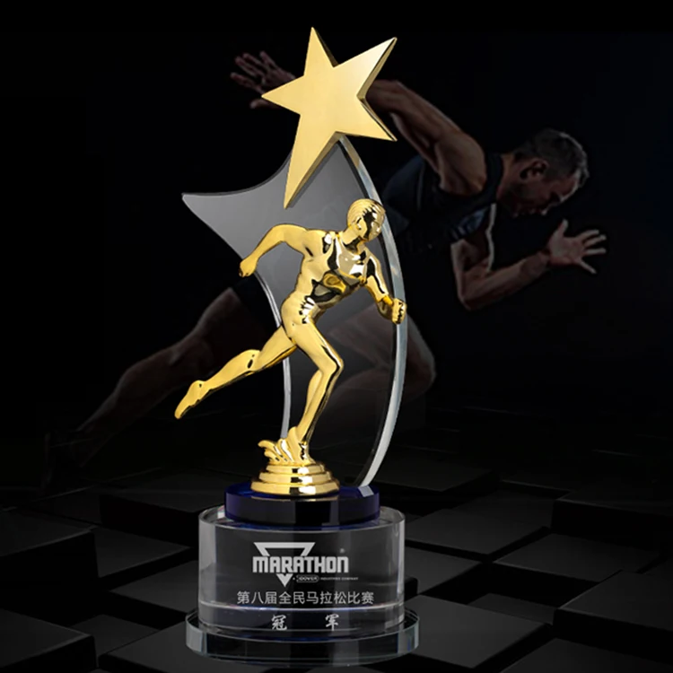 Металлический трофей, спортивный чемпион, второе третье место, гоночная премия