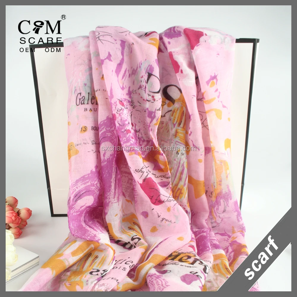 Легкий вес мягкие слова печати район шарф