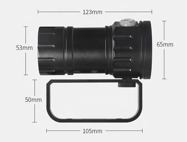 Underwater Camera Photography Torch 18 Led Submersible Flashlight Super Bright Rechargeable Diving Video Light