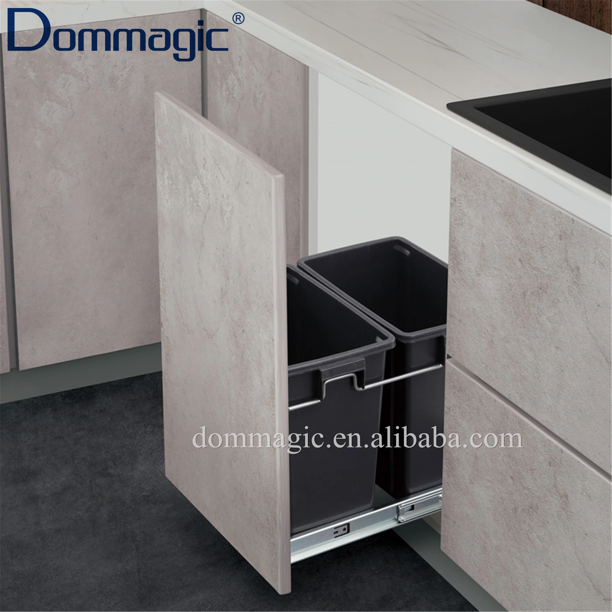 Kitchen Cabinet Pull Out Waste Bin 15L/20L/30L/40L PP bins