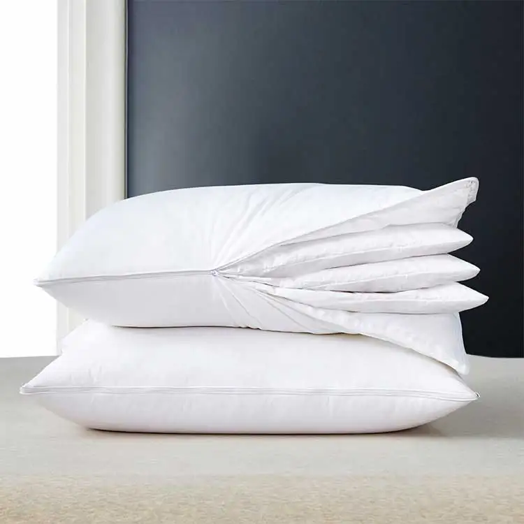 Pillows Almofadas Ultra Soft Travesseiros Down Almohada Machine Washable Pillow Inserts for Sleeping Goose Duck Down White Neck