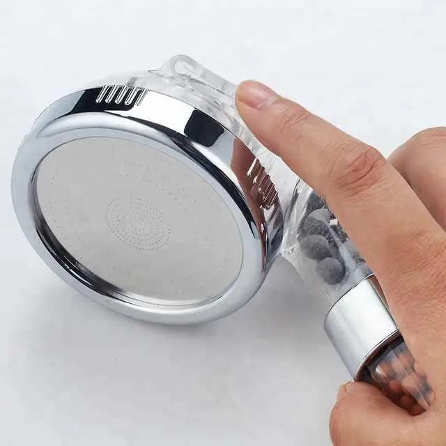 PC high 3-functions pressure Stone stream Ionic Filter handheld anion Shower Head