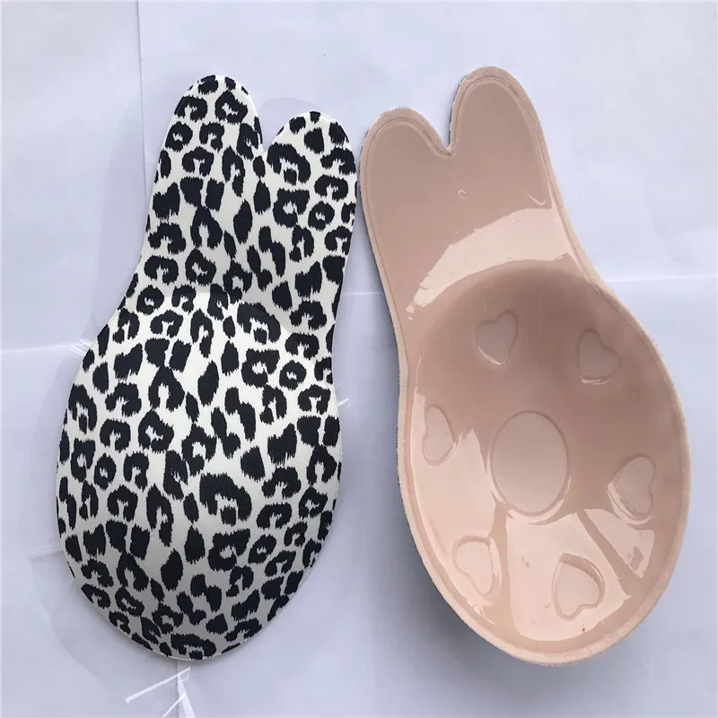 
New design rabbit ear shape hot women great push up invisible bra lif up breast silicone strapless bra 