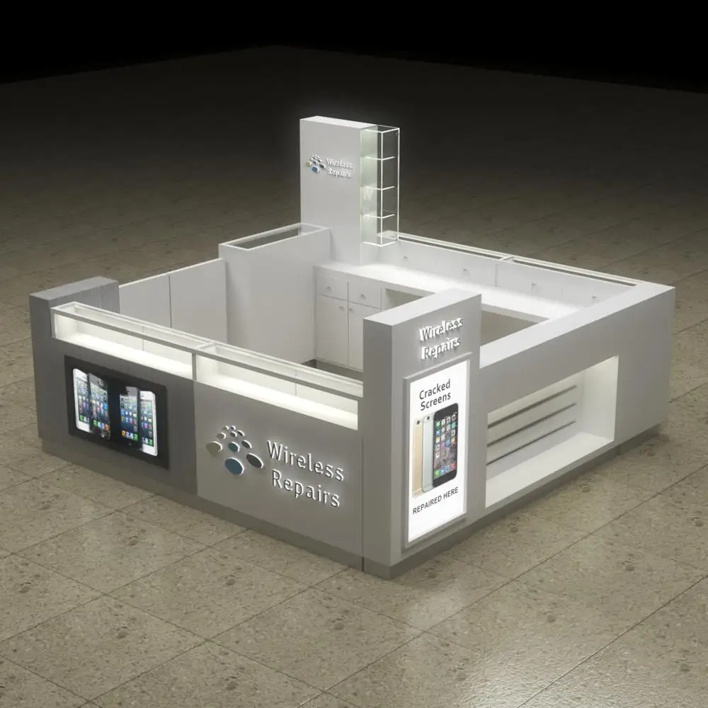 Бесплатный дизайн киоск для мобильного телефона витрина МДФ