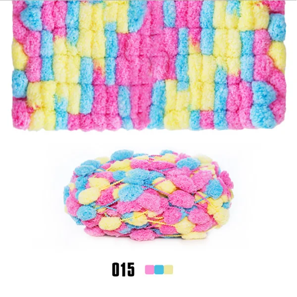 Charmkey best selling fancy pompom yarn for hand knitting