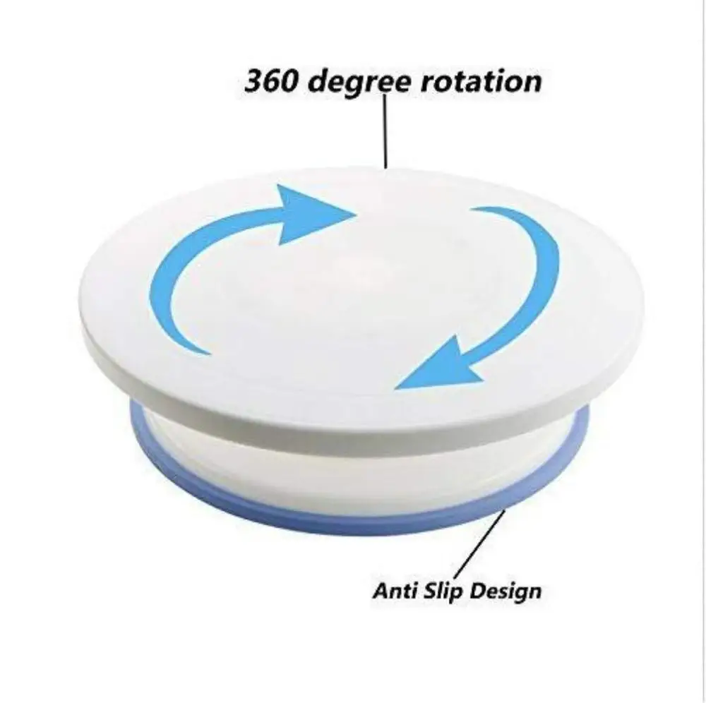 Food-Grade 11' Round Revolving Cake Decorating Stand/ Cake Turntable for Cookies Cupcake