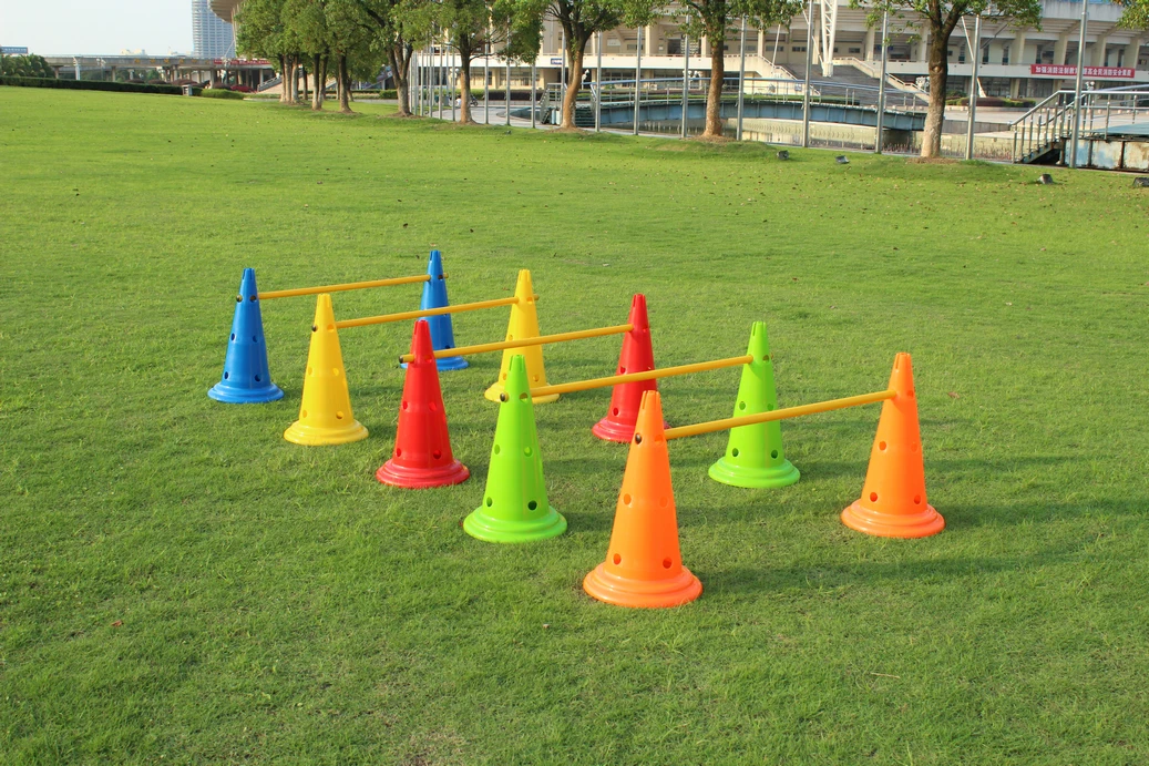 colorful LDPE football training cones practice safety cones training markers