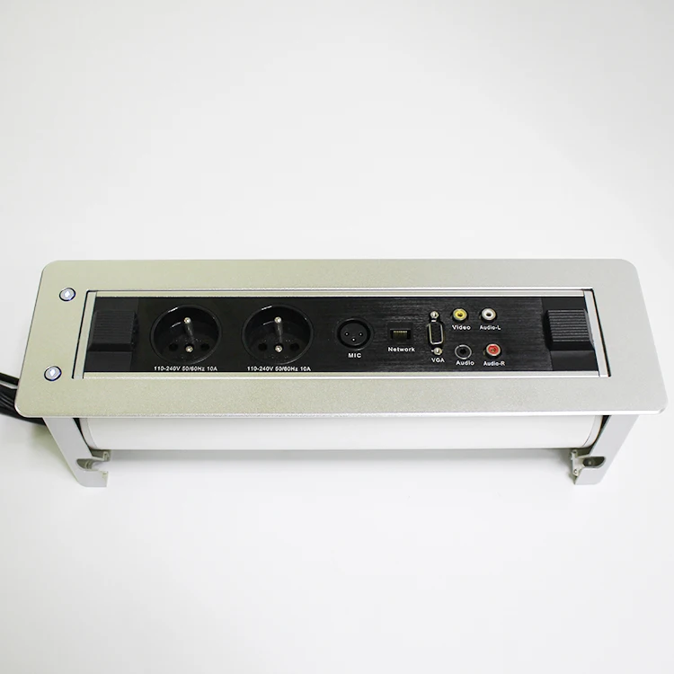 Скрытая моторизованный Электрический флип мощность стол гнездо/Pop up мощность розетка флип электрической розетки