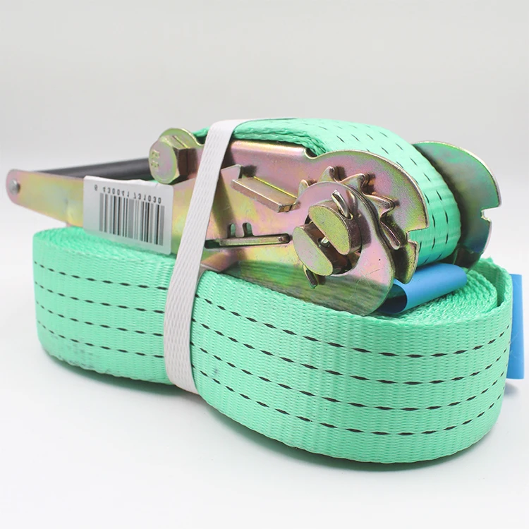 
2' 50mmx9m BS 4000kgs Stainless Steel EU Ratchet Strap Tie Down Lashing Strap With Double J hooks 