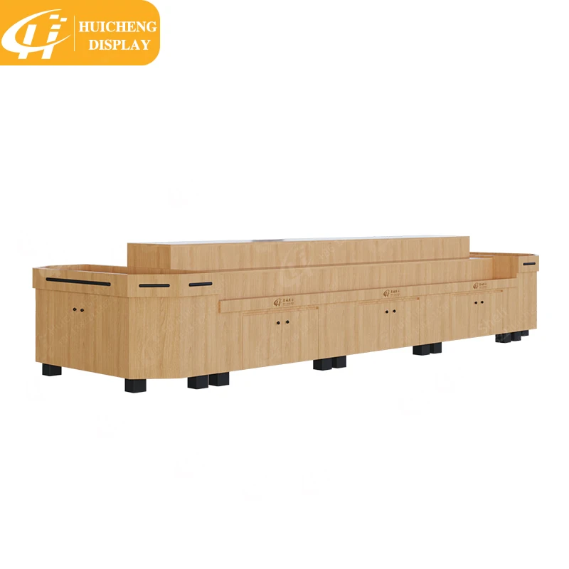 Customized Supermarket rack dried fruit cabinet snack acrylic display shelf with acrylic boxes candy shelf display