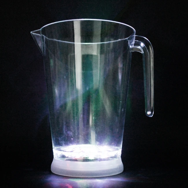 Promotional  Drink Ware 48oz Clear Plastic Led Light Up Beer Pitcher