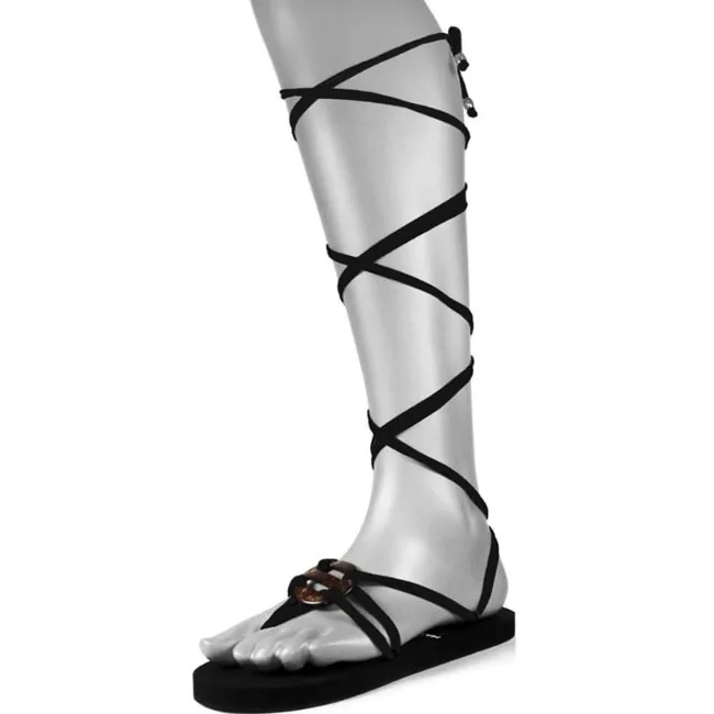 TWOWELL Summer Beach Girl interchangeable Lace Up 3 loops&5 loops Lady beach sandals