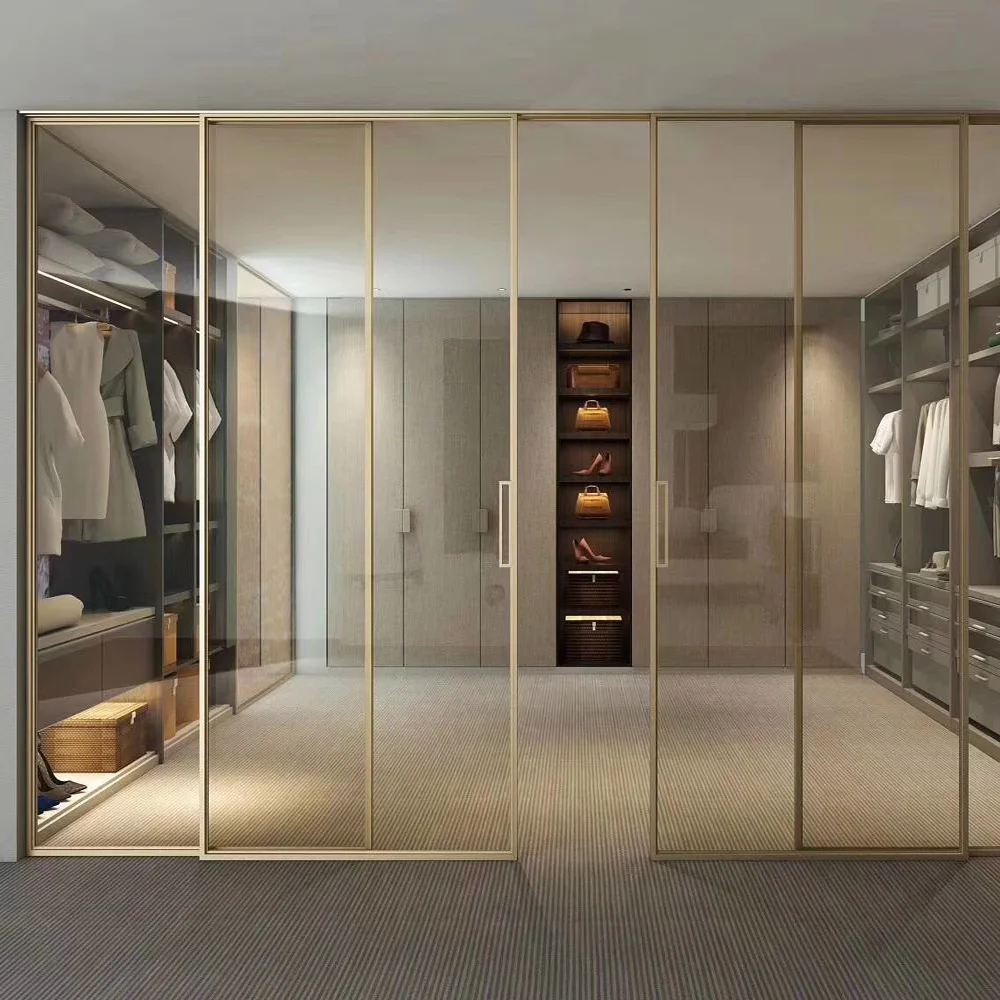 New Style Aluminum Sliding Door With Tempered Glass In Foshan