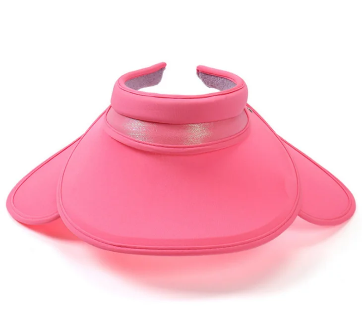 ladies summer uv protection hat brim with sliding panels elastic visor cap