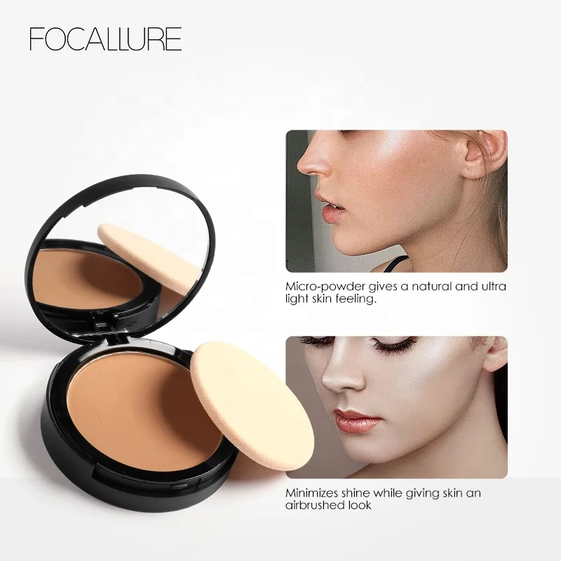
FOCALLURE Resale Products Organic Cosmetics And Makeup Compact Powder Low Price 