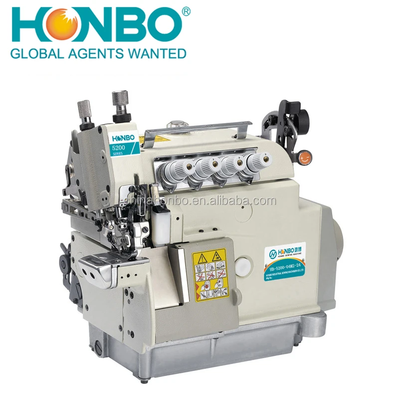 HB-5200T-04M2-24 Ultra High Speed Top and Bottom RSS 2 Needles 4 Threads Cylinder Bed Overlock Sewing Machine