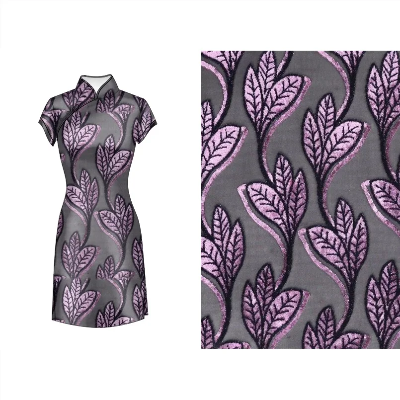 Sequin Iridescent Sparkly Lace Fabric For Haute Couture