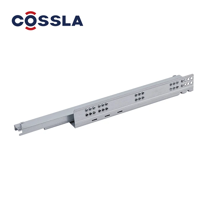 Furniture Hardware  Soft Closing/Push Open 3 Folds Concealed Drawer Slide Drawer Sliding Rails