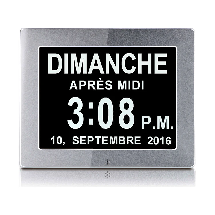 Best-selling Desk & Table Clocks 31-day mechanical clock movement calendar day clock digital with IPS reosolution