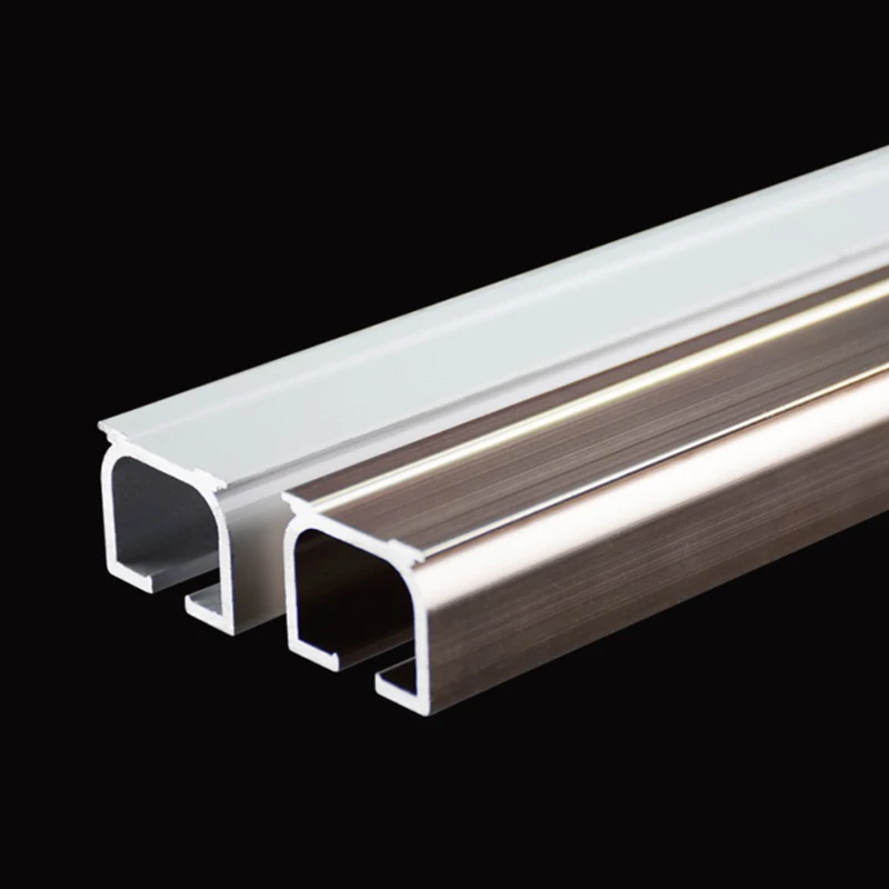 
KIEI Live Room White Curtain Track Bronze Car Curtain Rail Ripple Fold Curtain Track 