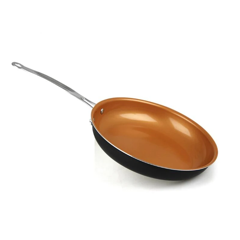 hot selling ceramic non-stick coated frying pans oval copper pan