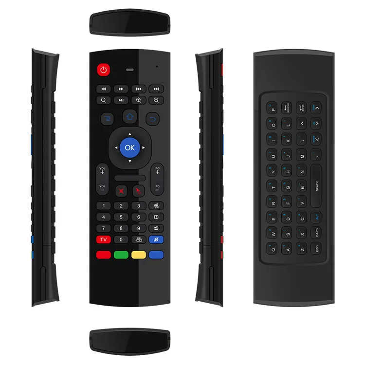 Fly air mouse backlit MX3 with voice microphone 2.4G wireless mini keyboard with IR learning extend remote controller pk w1