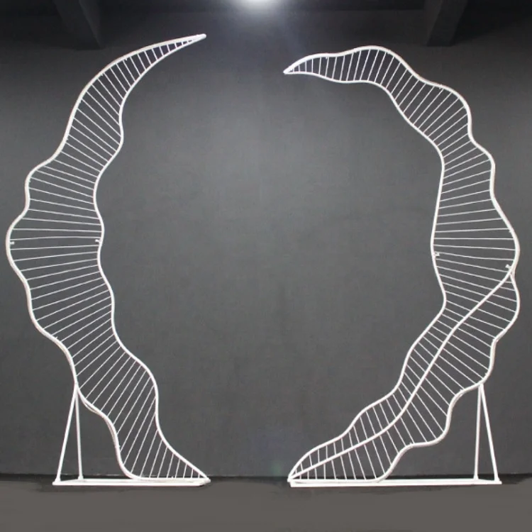 2019 New design LED iron art large flower Chrysanthemum petals event decoration,  stage background