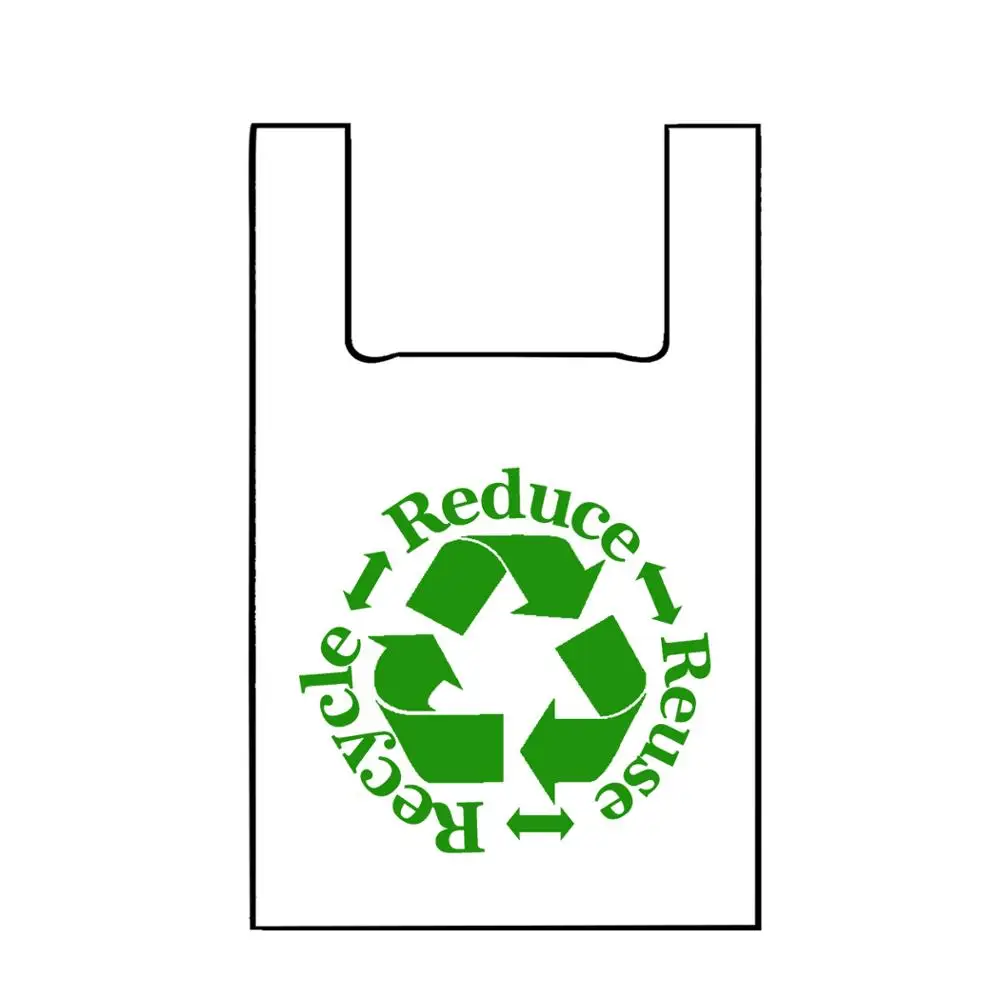 Biodegradable EPI/D2W/P-Life/кукурузный крахмал Пользовательские печати Футболка
