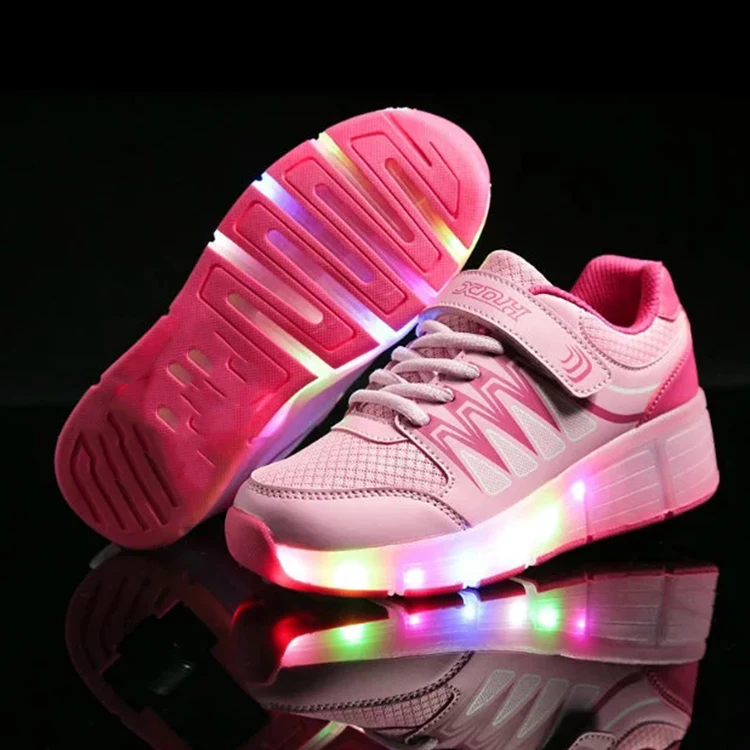 
Low Price Children Led Light Up Casual Roller Shoes With 1 wheel For Sale 