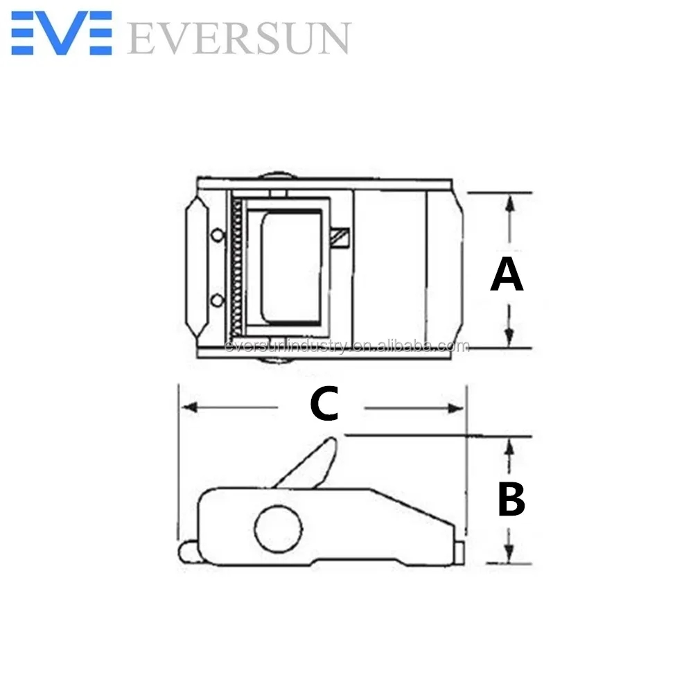ES10132 1 Inch 25mm Stainless Steel Spring Cam Locking Buckle for Marine & Medical Using