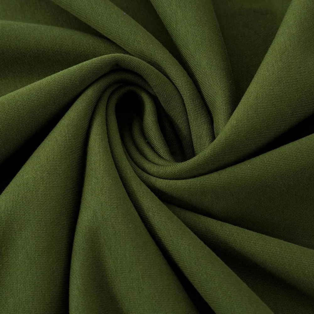 Plain Dyed Quilting Knitted White Cloth Fabric Cotton Fleece Polyester Cotton Terry Fabric Women Garment Imported Dubai