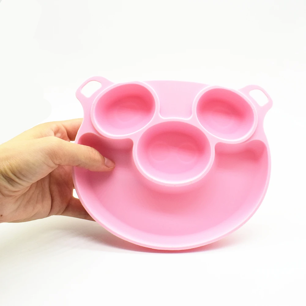 
Newest silicone children plates and bowls baby feeding placemat mat for table 