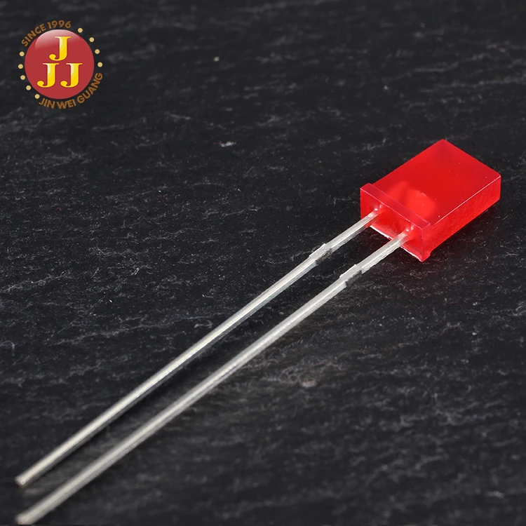 DIP Diode Red Diffuse 20mA DC 3V Square Rectangle Red LED