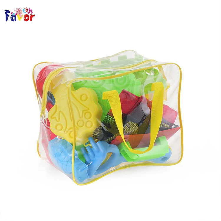 CE 20 Pieces Beach Sand Toys In Reusable Zippered Bag For Kid