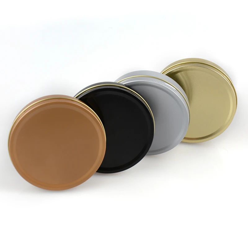 
Printing Black Round Candle Wax Metal Tins Box Wholesale 