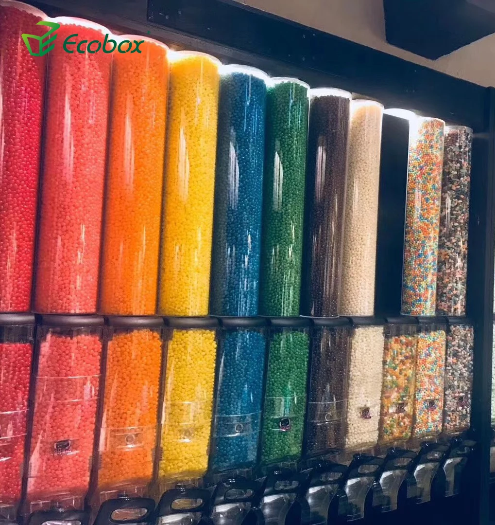 
Ecobox best selling plastic candy dispenser/ bulk food dispenser for pick and mix shop 