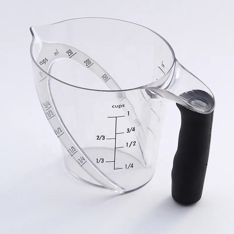 Plastic measuring 250ml cup non slip kitchen cup