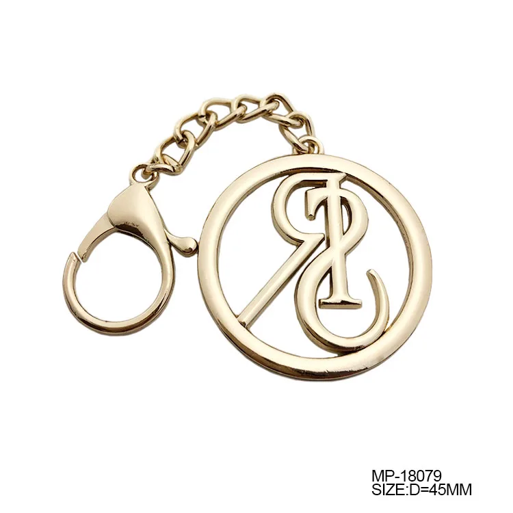 Cheap price high quality custom handbag metal chain plate metal hand tag brand logo for bag