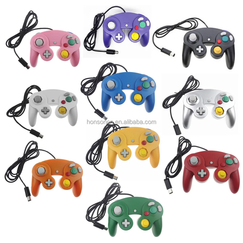 Синий цвет для Gamecube контроллер USB проводной ручной джойстик