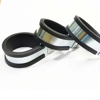 Трубчатые стальные p-образные зажимы с резиновым покрытием, оцинкованные резиновые зажимы типа P