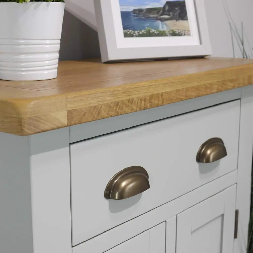 Серый современный мини-шкаф с окрашенным дубовым ласточкиным хвостом для кухни, гостиной, хранения