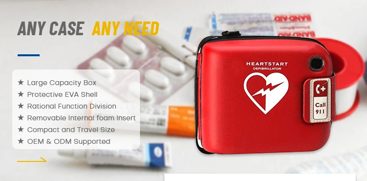 Accept custom design eco-friendly EVA first aid kit medical carrying cases