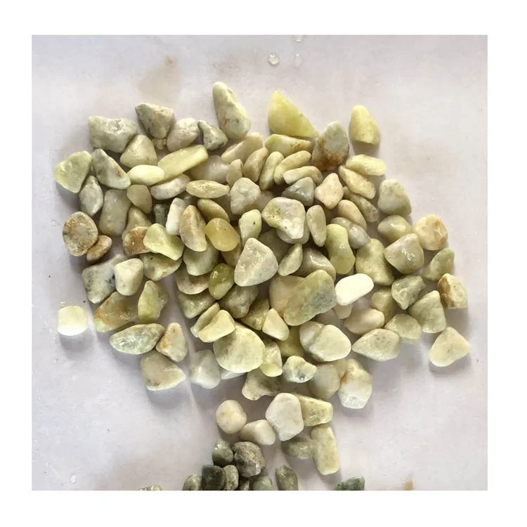 Natural Crushed Stone Green Gravel For Construction,Green Pea Gravel For Garden Decoration